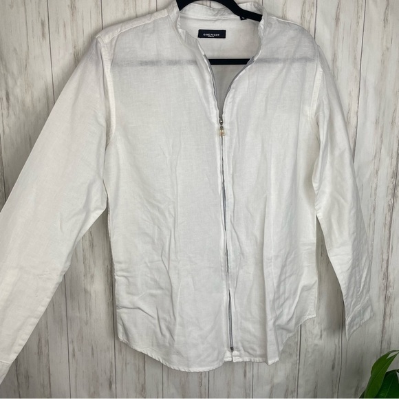 Givenchy white zip front blouse 100% cotton - Picture 2 of 7